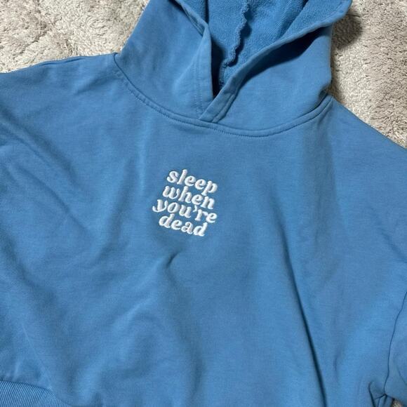 Barstool Sleep When You're Dead Cropped Hoodie - Picture 3 of 4
